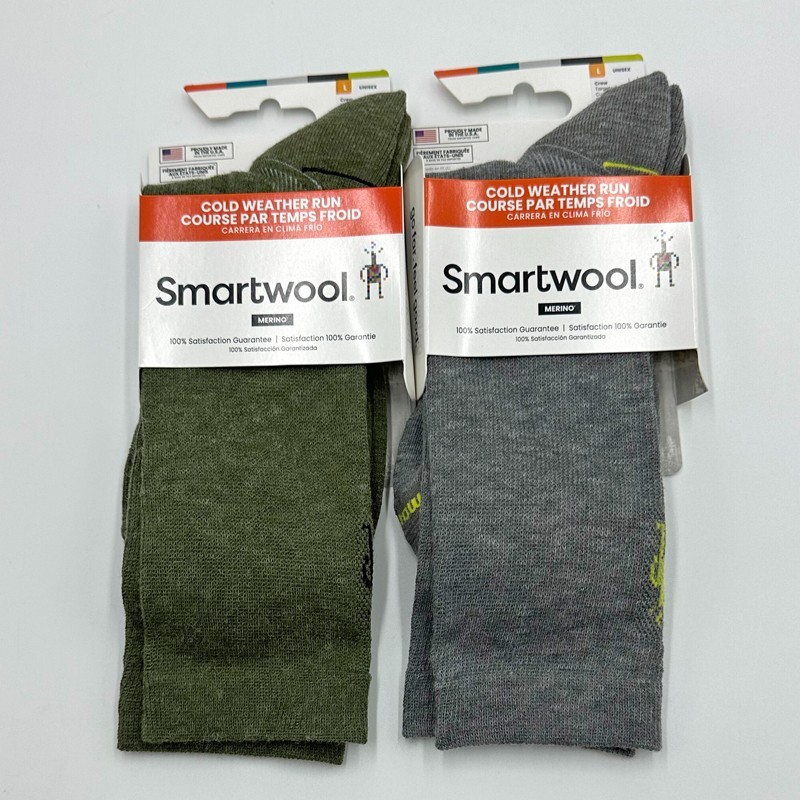 2 Pack Men’s Run Cold Weather Targeted Cushion Crew Socks Size Large Smartwool