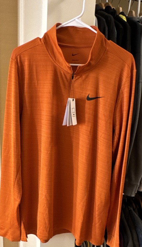 Nike Men’s Breathe Superset 1/4 Zip training top in Desert Orange Size L
