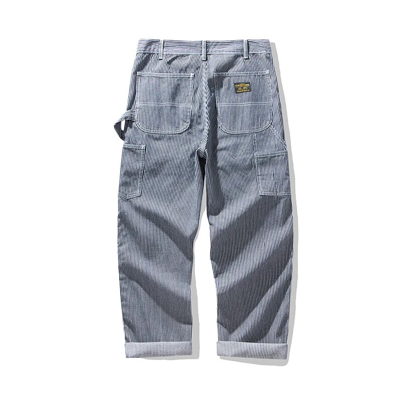 Original Denim Railway Worker Jeans Pants Amikaki Striped Longs Tooling Trousers gallery