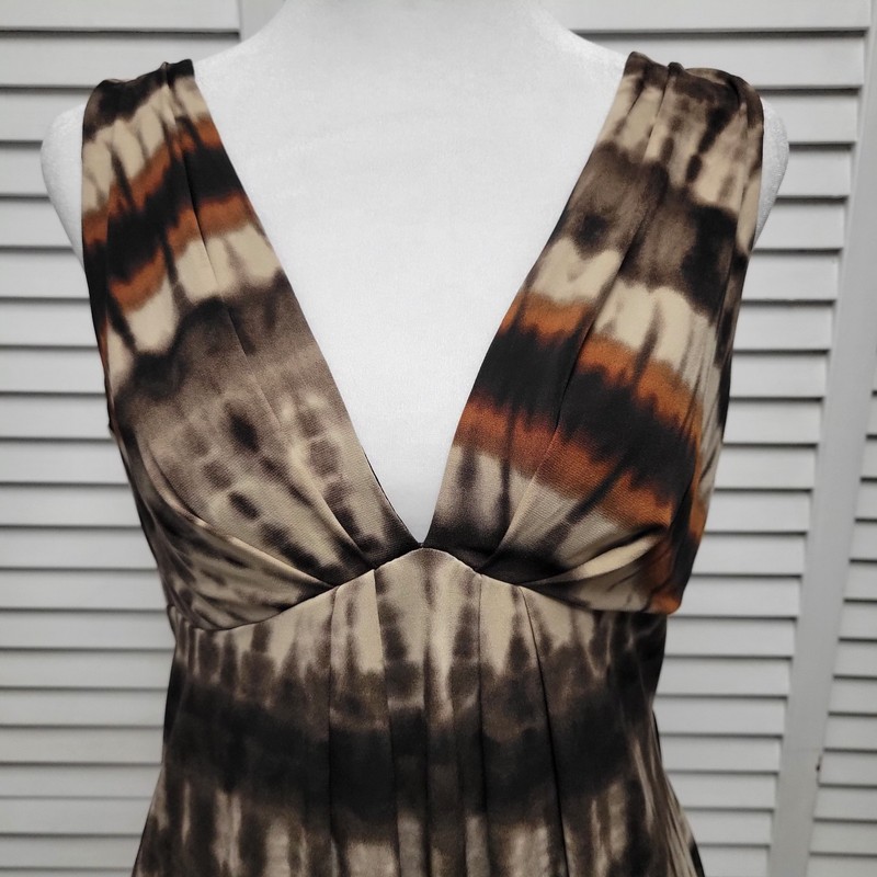 AGB Size 6 Women’s Tie Dye Dress Black Brown Casual Club Party