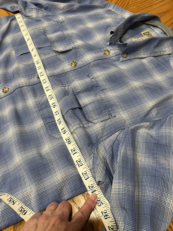 DULUTH Trading LT Large Tall Armachillo BLUE Plaid Shirt Cooling Hiking Fishing gallery