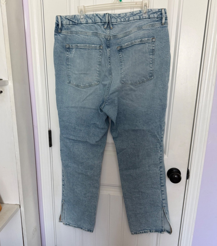 Good American Always Fits High Rise Bootcut Stretch Blue Denim Jeans Plus 14-18