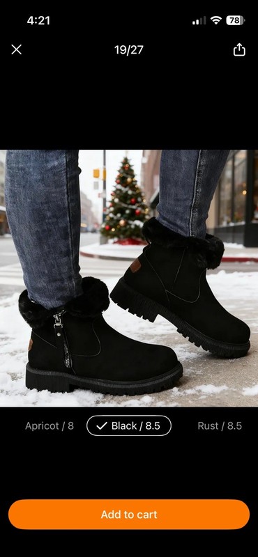 BRAND NEW, Black Faux Suede, Side Zip, Womens Ankle Boots.
