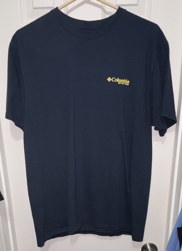 Columbia PFG Fish Graphic Logo Crew Neck T-Shirt Black Men's XL Easy Care gallery