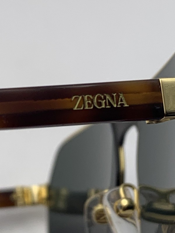 ZEGNA Sunglasses EZ 0210 C2 Mens Gold Tortoise Geometric Green Lens Italy gallery
