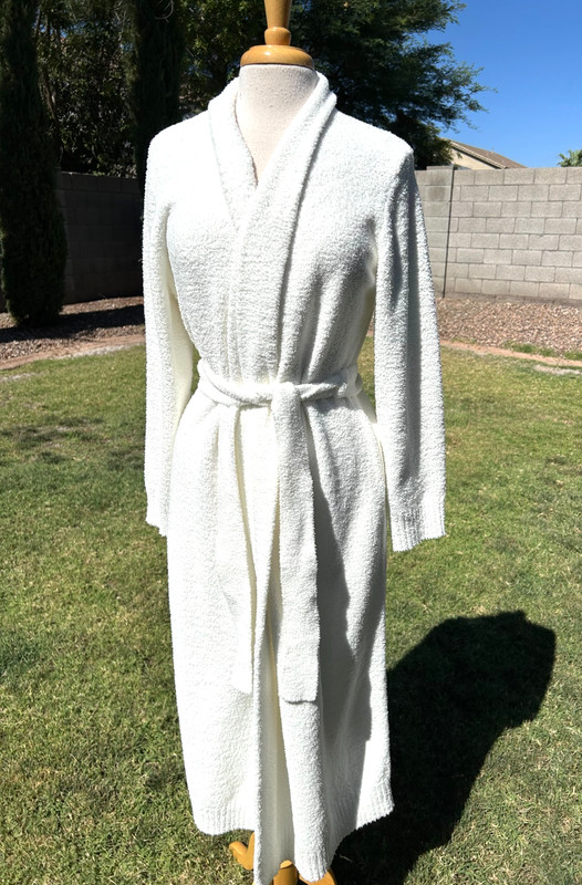 UGG Lenny II Sweater Knit Plush Wrap Robe Women’s L Cream $148 Gorgeous! NWT
