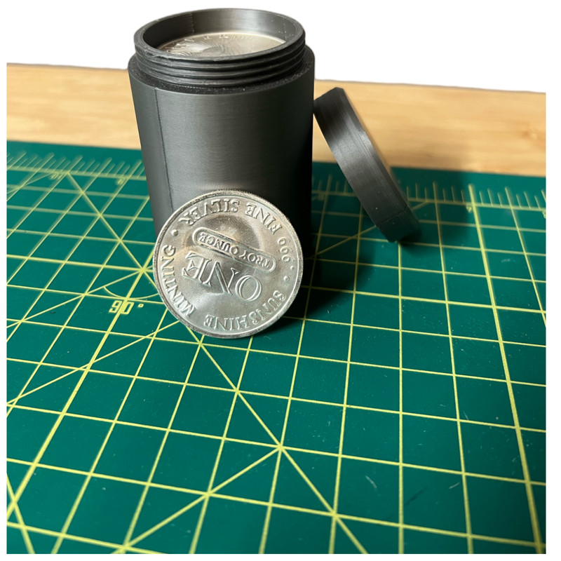 1oz Silver Coin Holder Airtight (Holds 21) – Silver Rounds Ergonomic Case