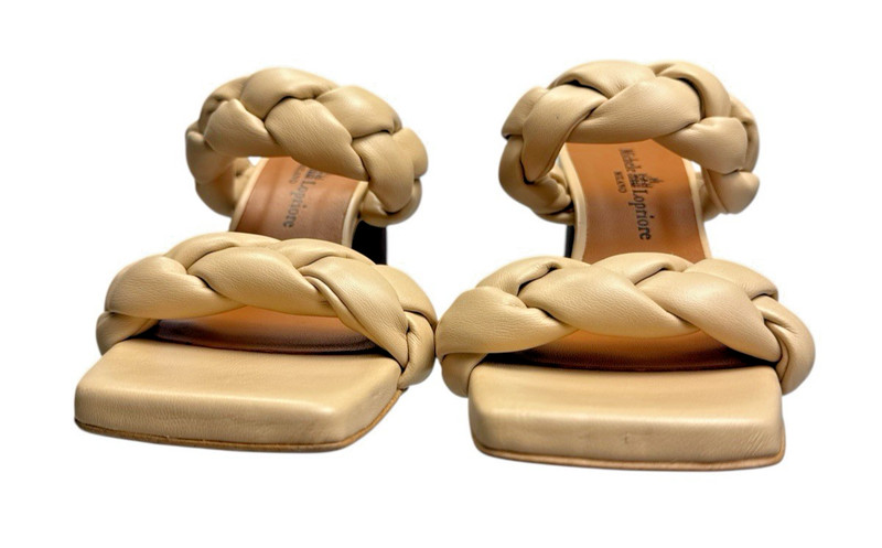 Michelle Lopriore Braided Strap Heels Sz 6.5 US / 37 EU Made in Spain gallery