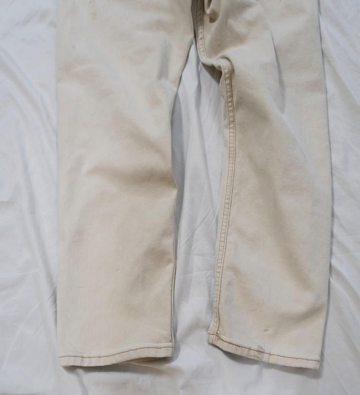 Artist-Worn Levi's 505 Paint Splattered Jeans - Authentic Studio Wear Light Tan gallery