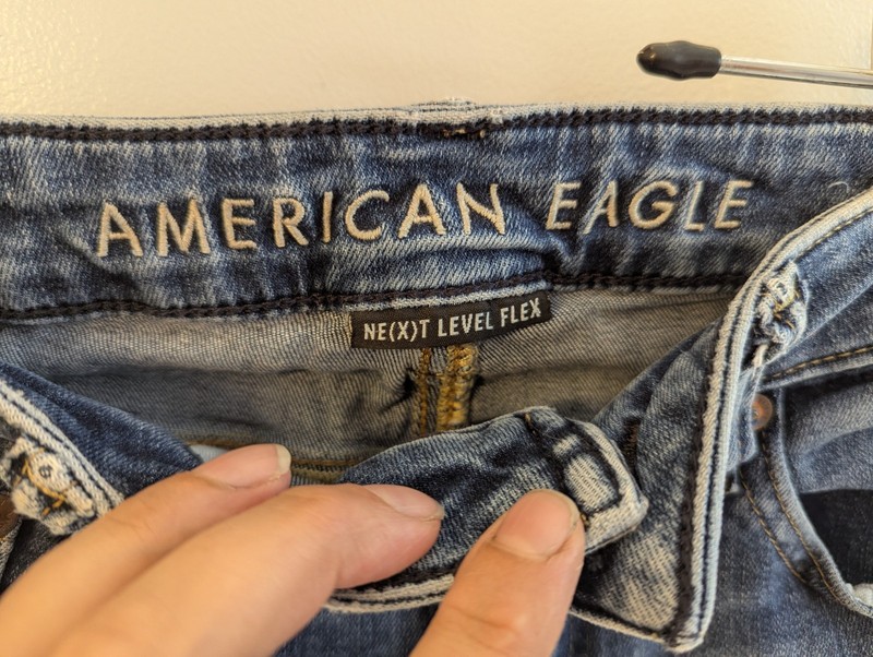 American Eagle Men’s Next Level Flex Slim Straight Blue Denim Jeans 29x32 gallery