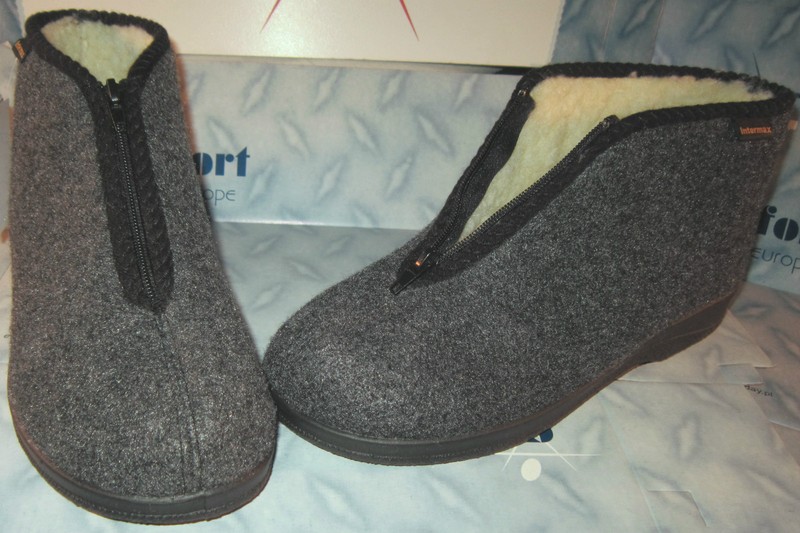 Winter Hausschuhe Hausstiefel Filz Schurwolle WARM 40-47 Hüttenschuhe Puschen gallery