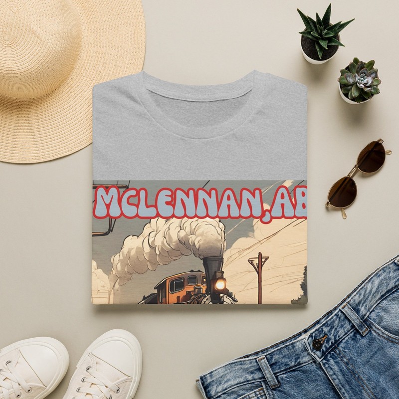 Vintage Steam Locomotive Train Tee | Railroad Poster Graphic T-Shirt