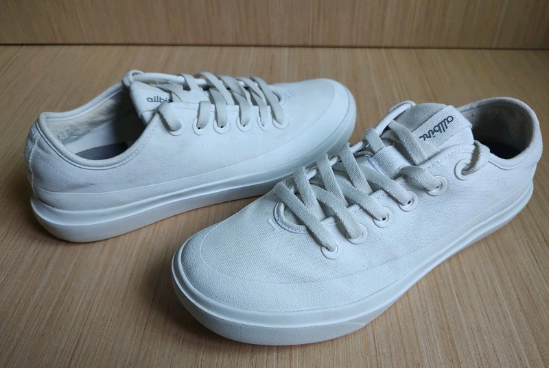 Allbirds Canvas Piper Sneakers Lace Up White Comfy Men’s Shoes Size 11 Canvas