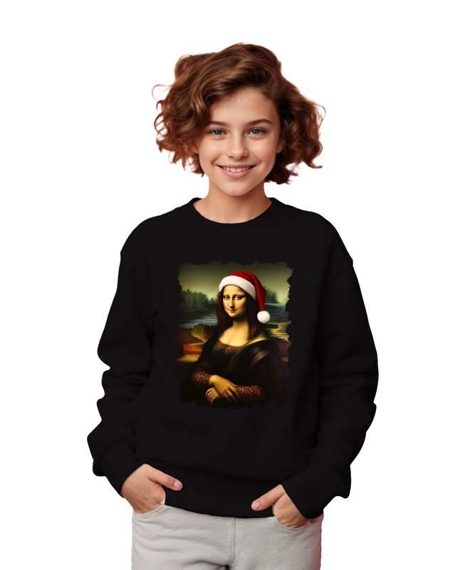 Christmas Hat Renaissance Portrait Parody Classic Gift Unisex Kids Swe gallery