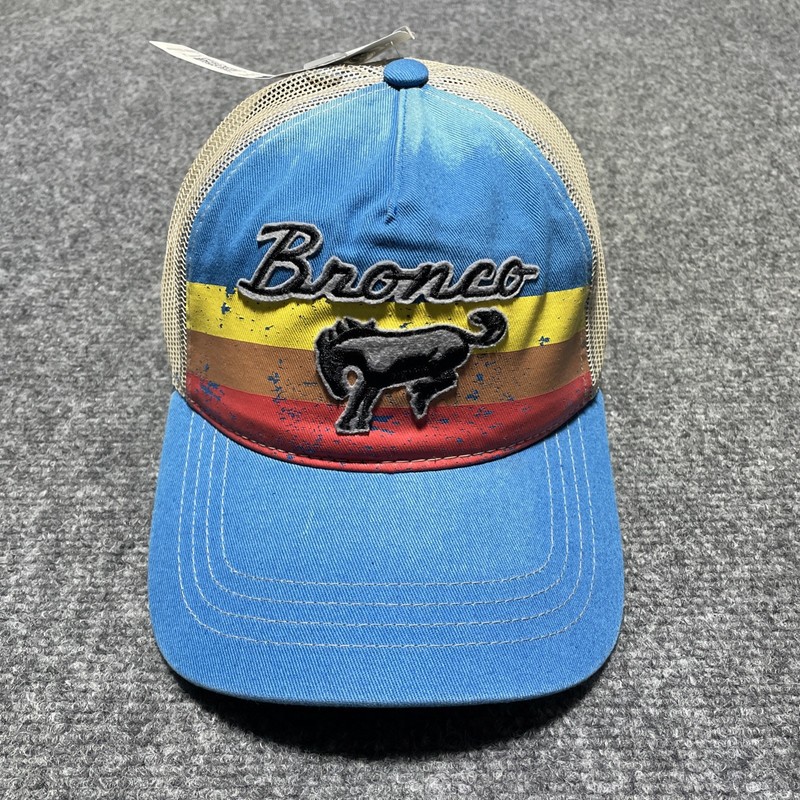 Ford Bronco Snapback Adjustable Size Mesh Trucker Cap Hat Embroidered Logo