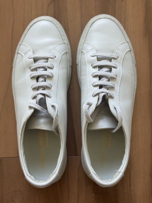 WOMEN BY COMMON PROJECTS Leather Low Achilles Trainers Grey | EU 38 (7.5 US)