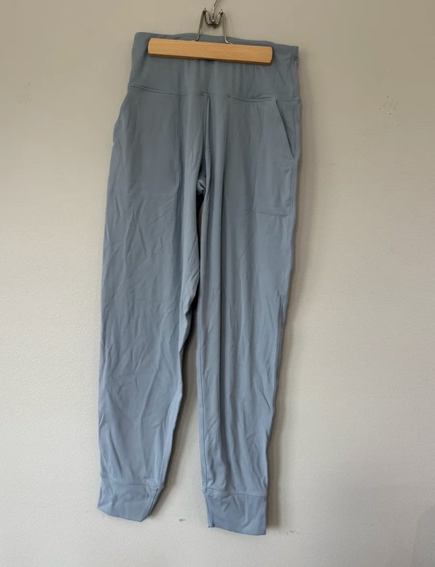 Women’s Blue Activewear Jogger Pants XS Polyamide/Spandex Pockets Pull-On