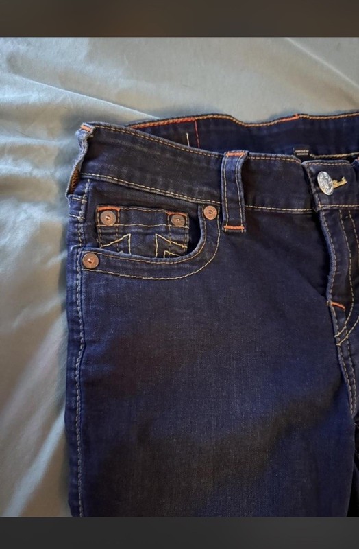 True Religion Women's Dark Wash Blue Denim Skinny Jeans Low Rise 5-Pocket gallery