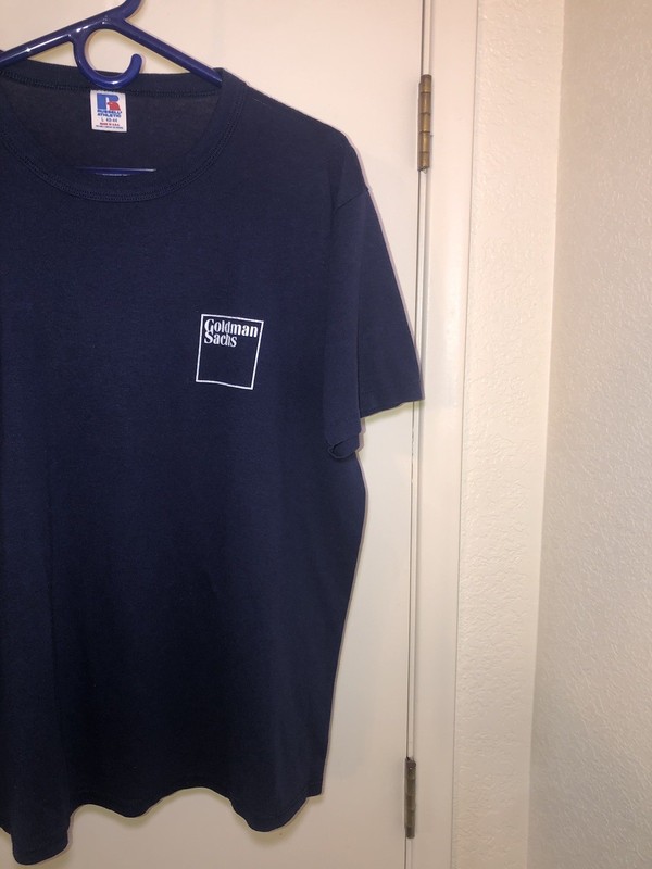 Vintage Goldman Sachs Logo Russell T-Shirt Size Large Made In USA VERY RARE 80s gallery