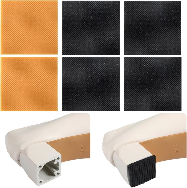 Durable Rubber High Heel Patches - 6pcs Non-Slip Tread Pads (Black/Yellow) gallery