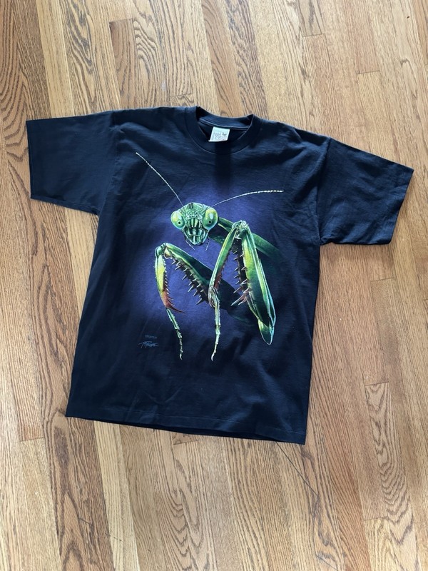 VTG 90s Praying Mantis, Wild Cotton LARGE