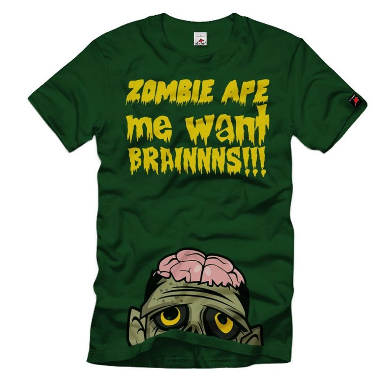 Zombie Ape Affe Toter willenlos Werkzeug Untoten Wiedergänger T-Shrit #32983