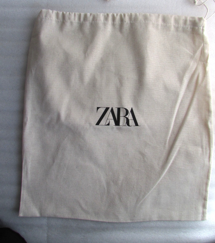 ZARA dust storage Bag with Drawstring for shoes or handbags 13 x 14 inch