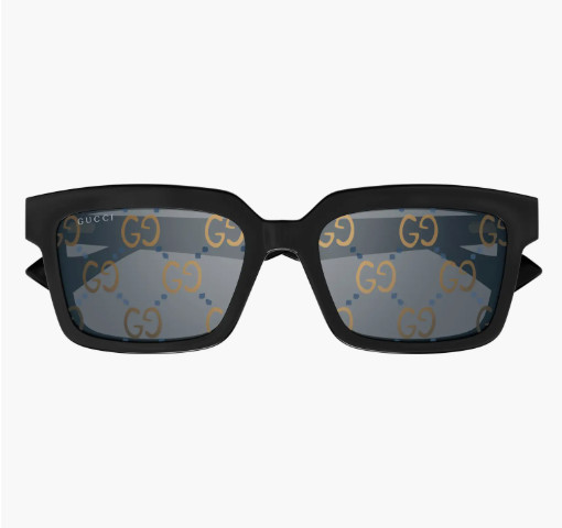 MSRP $540 Gucci 54mm Square Convertible Sunglasses and Opticals, 54-18-145