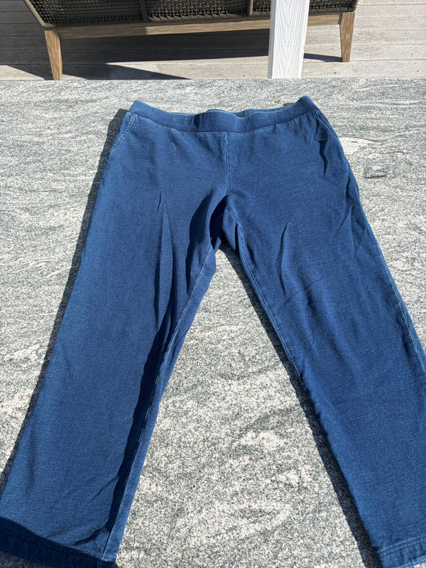 Vintage Blue Cotton Trousers Unisex Ankle Length Casual Wear gallery