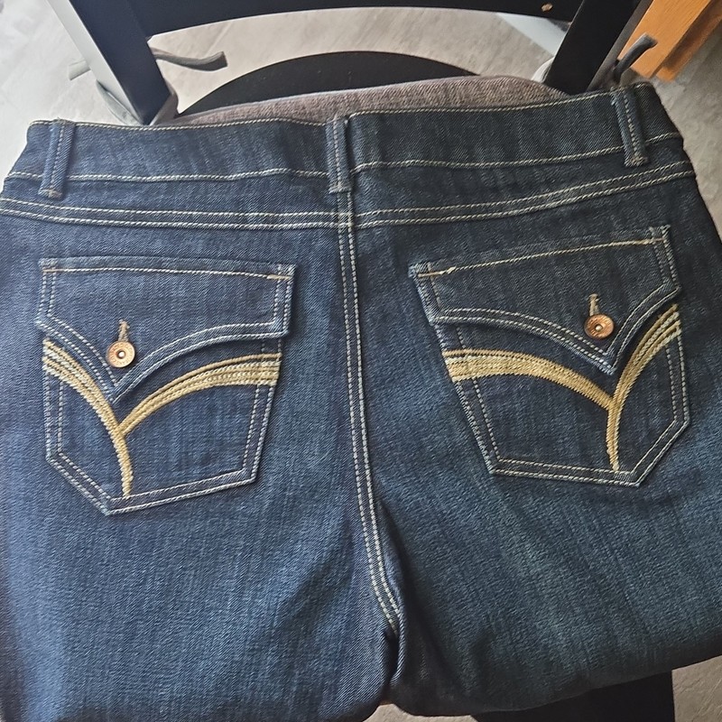 Faded Glory Rinse Wash Stretch Blue Denim 5-Pocket Women's Bootcut Jeans gallery