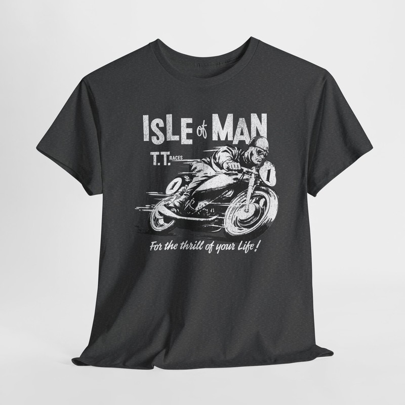 Motorcycle Racing Isle of Man TT Lover Premium Cotton Tee S to 5XL