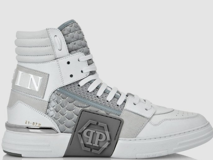 PHILIPP PLEIN HI-TOP SNEAKERS PYTHON PHANTOM KICK$ LUXURY / 41.5 / NEW /