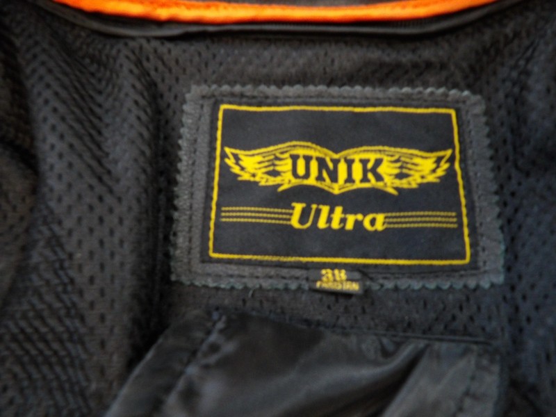 Unik Ultra Jacket Mens Medium Leather Motorcycle Biker Padded Zip Out Liner gallery