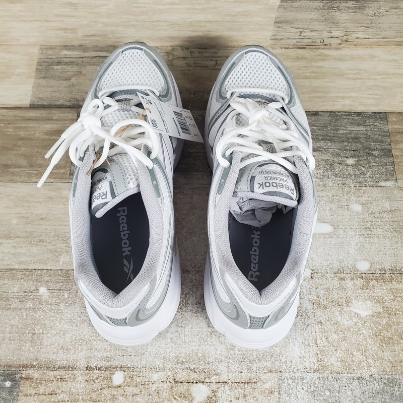 Reebok Premier Road Plus VI Mens Shoes Sz 7 White Gray Lace Up Low Top Sneakers gallery
