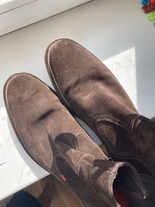men strellson boots brown suede 42