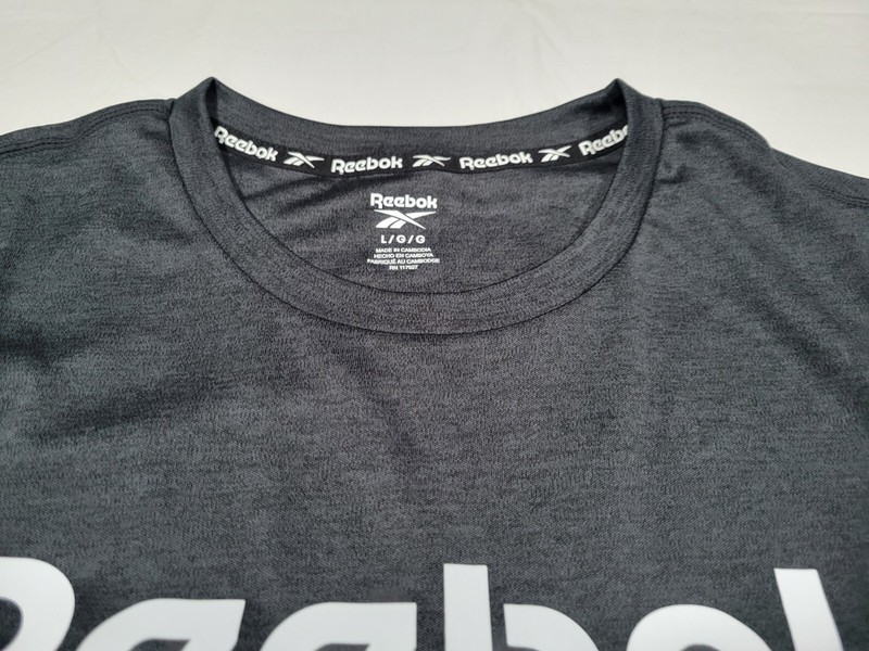 Reebok Mens Tank Athletic Muscle Gladiador logo top Black Heather Size Large gallery