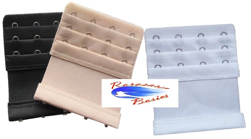 Set Of 6 Bra Extender 4 Hooks with Elastic