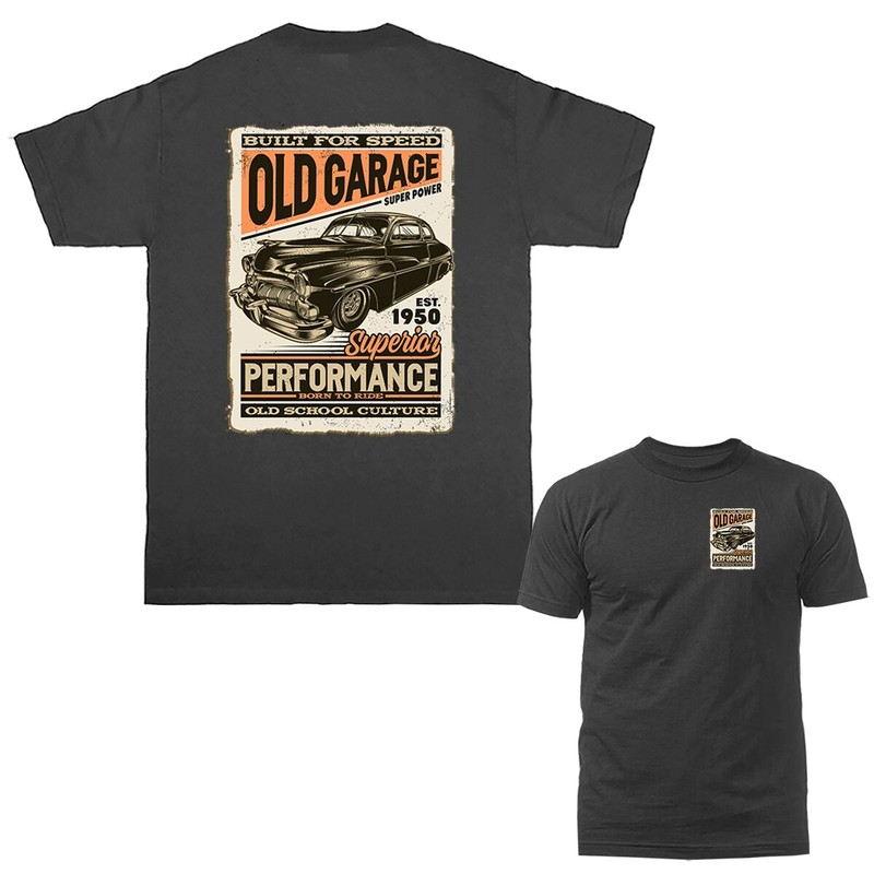 Old School Grage Hot Rod Custom Classic Vintage Car Automobile Graphic T-shirt