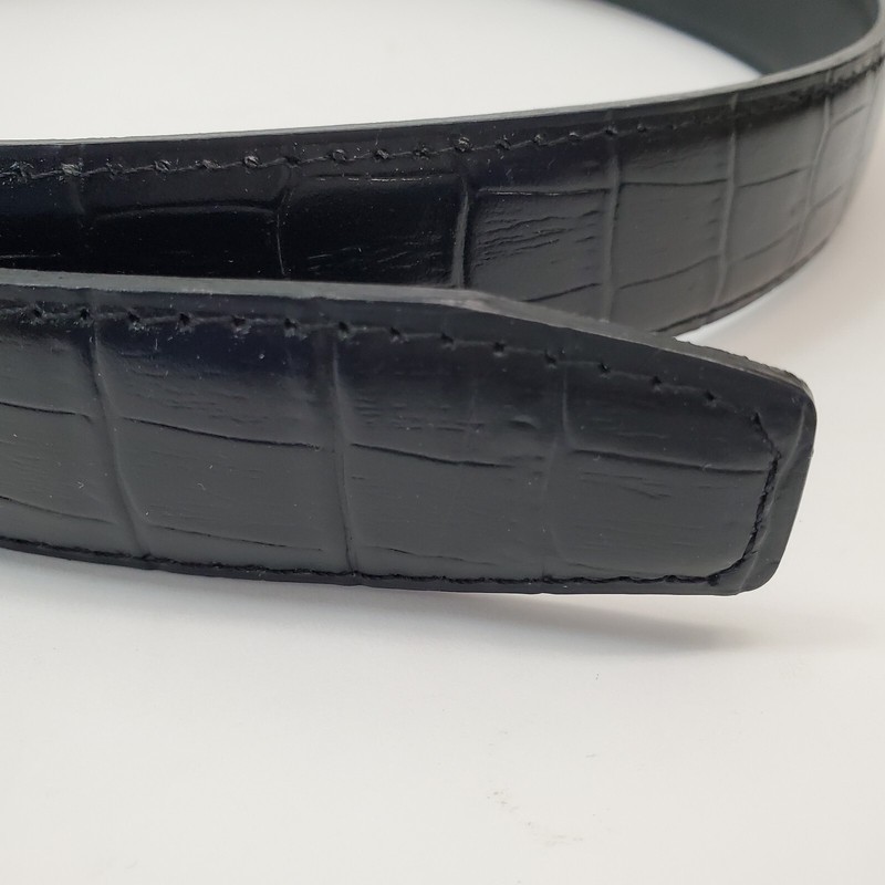 Republic of Korea Marine Corps Belt Faux Alligator Belt Black Genuine Leather gallery