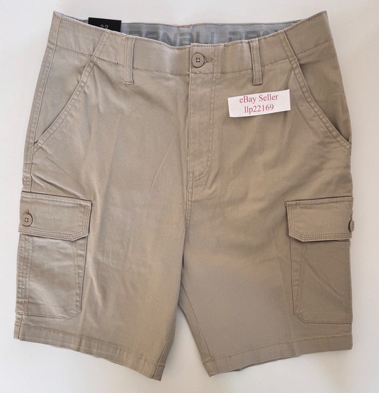 DENALI Men’s Stretch Cargo Shorts (SIZE 32) Flex Waist VTG WHEAT New $44 Tag