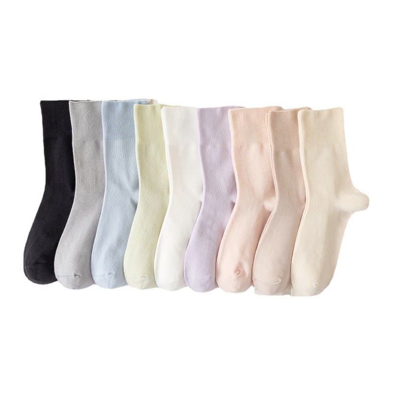 Women’s durable thin spring and summer mid length socks
