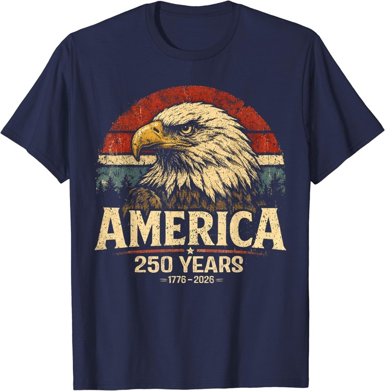America Retro 250 Years 250th Anniversary USA 1776 2026 T-Shirt gallery