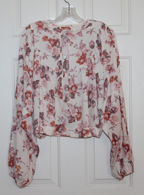 Christy Dawn Sophie Top NWT Cropped Floral Romantic Prairie Cottagecore Boho M/L