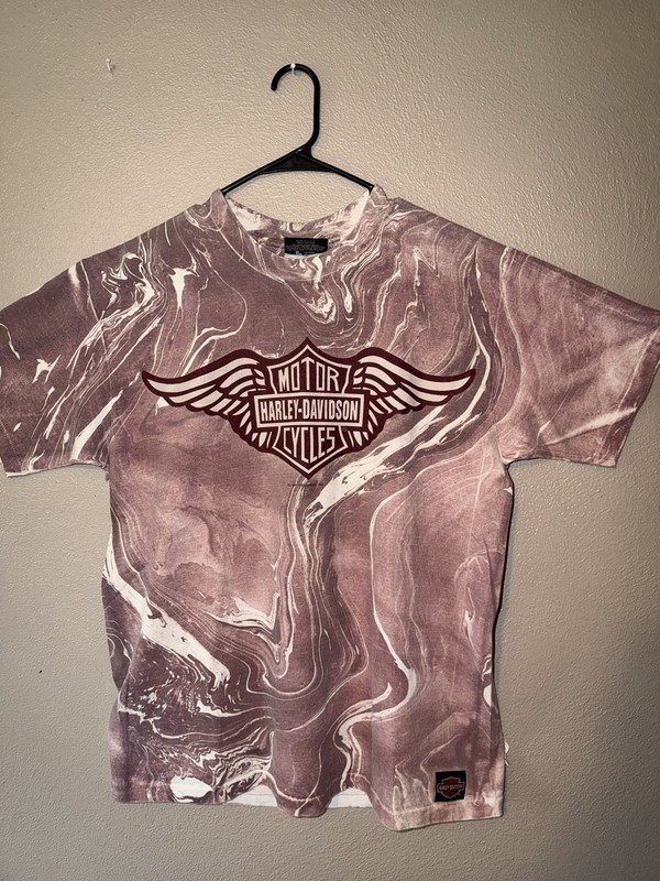 Vintage 1991 Holoubek Harley Davidson Tshirt, Single Stitching. Very Rare