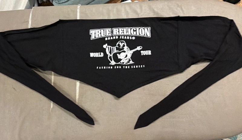True Religion Jet Black Bandana Top Stretch Womens S 207740 perfect for summer gallery