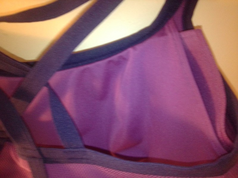 Lily Of France Women’s Sports Active Bra Cross-Back Medium Impact Purple Ink L gallery
