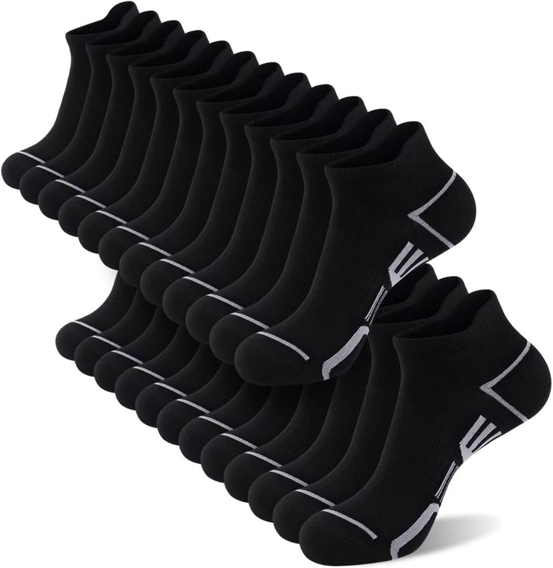 shnn 12 Pairs Mens Ankle Socks Athletic Casual Low Cut Short Socks for Men With