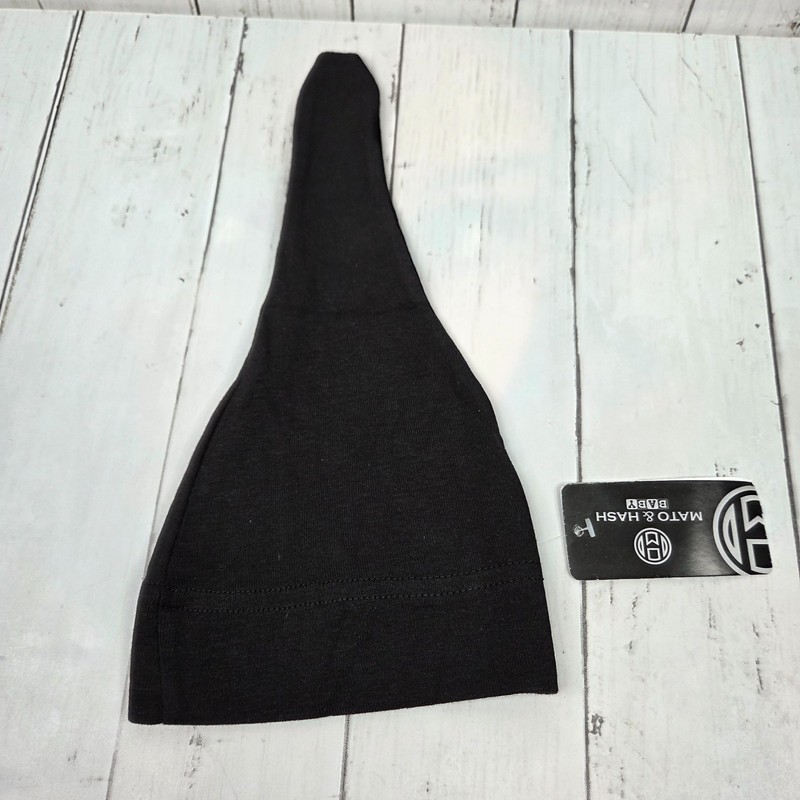 MATO & HASH BABY Newborn Baby Hat Adjustable Knot Caps Set Black & Grey NEW gallery