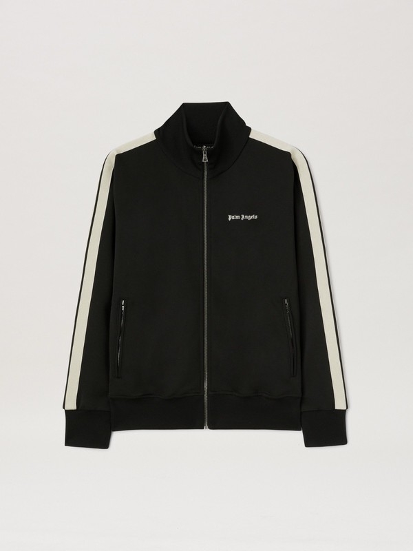 PALM ANGELS Men’s Logo Embroidered Track Jacket, Black, Sz XL, AUTHENTIC
