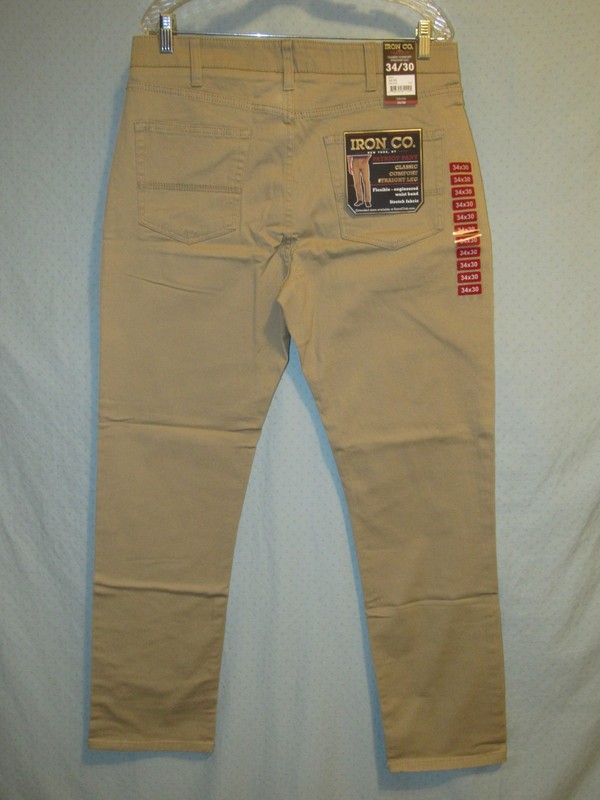 NWT Iron Co. Patriot Pant Straight Leg 5-Pocket Flex 34×30 (actual) Hay